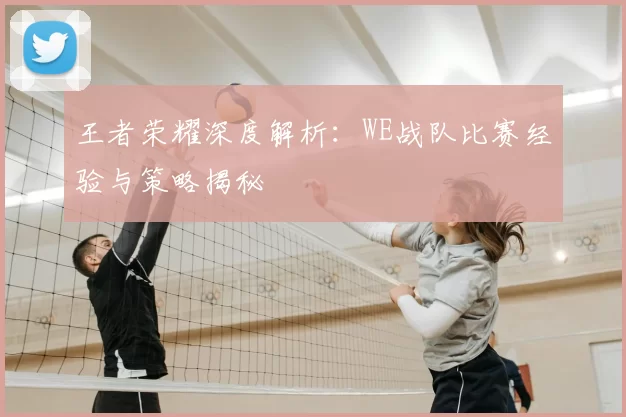 王者荣耀深度解析：WE战队比赛经验与策略揭秘